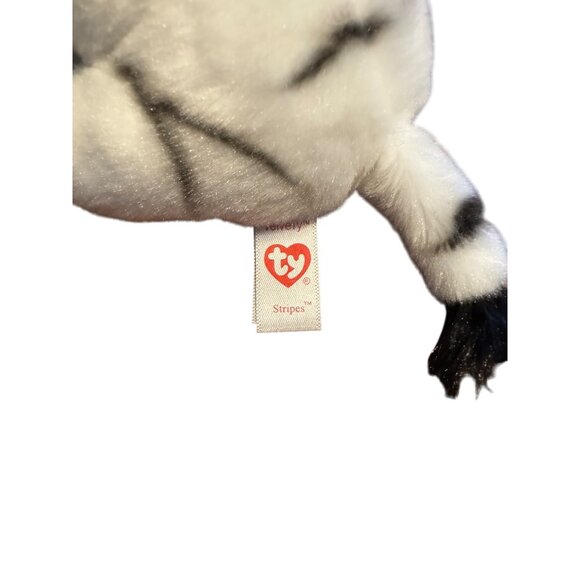 Ty Beanie Boos "Stripes" Zebra Plush Toy Sparkle Eyes 2011 - Picture 4 of 6